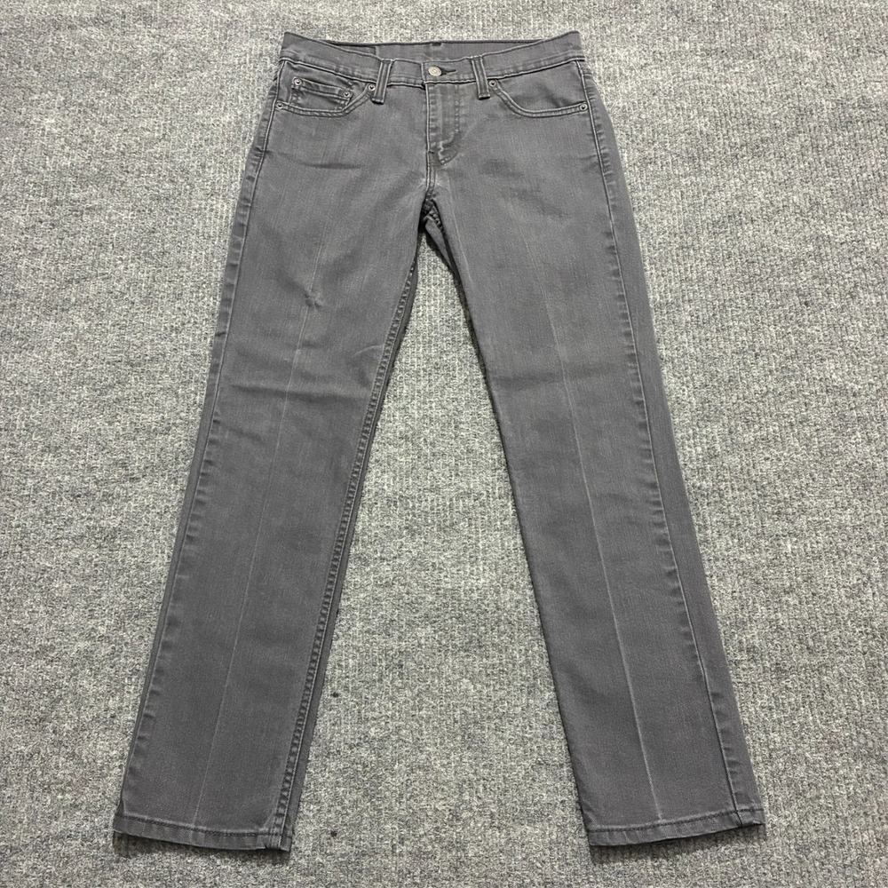 Levi's 511 Mens Straight Jeans Size 30x30 Gray‎ Denim Stretch Casual Low Rise